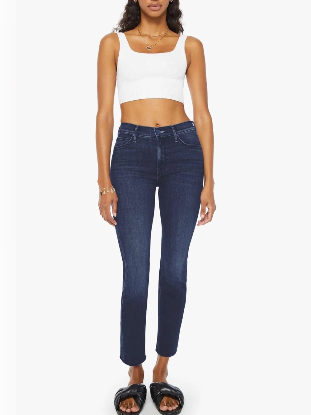Mother The Mid Rise Dazzler Ankle Jeans